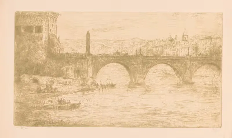 Мост в Риме by Этьен Бош, 1873-1931 — digital art print download