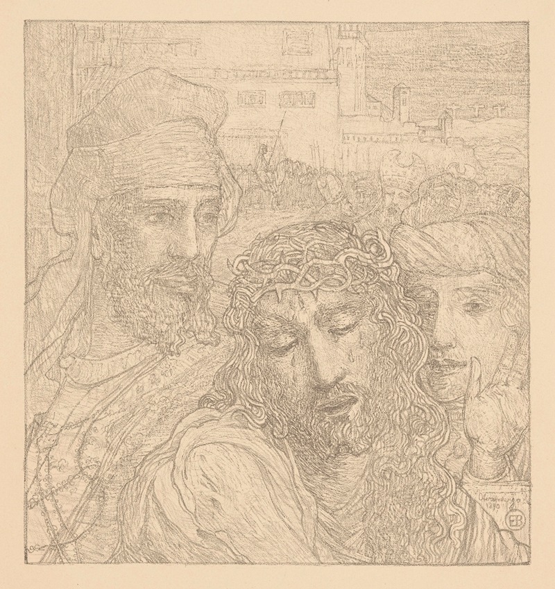 De bespotting van Christus by Etienne Bosch, 1890 — digital art print download