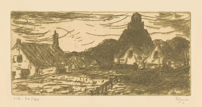 Голландский пейзаж by Этьен Бош, 1873-1931 — digital art print download