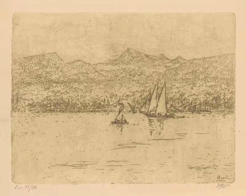 Meer van Genève by Etienne Bosch, 1873-1931 — digital art print download