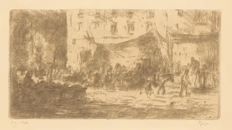 Площадь де Монтанара, Рим by Этьен Бош, 1873-1931 — digital art print download