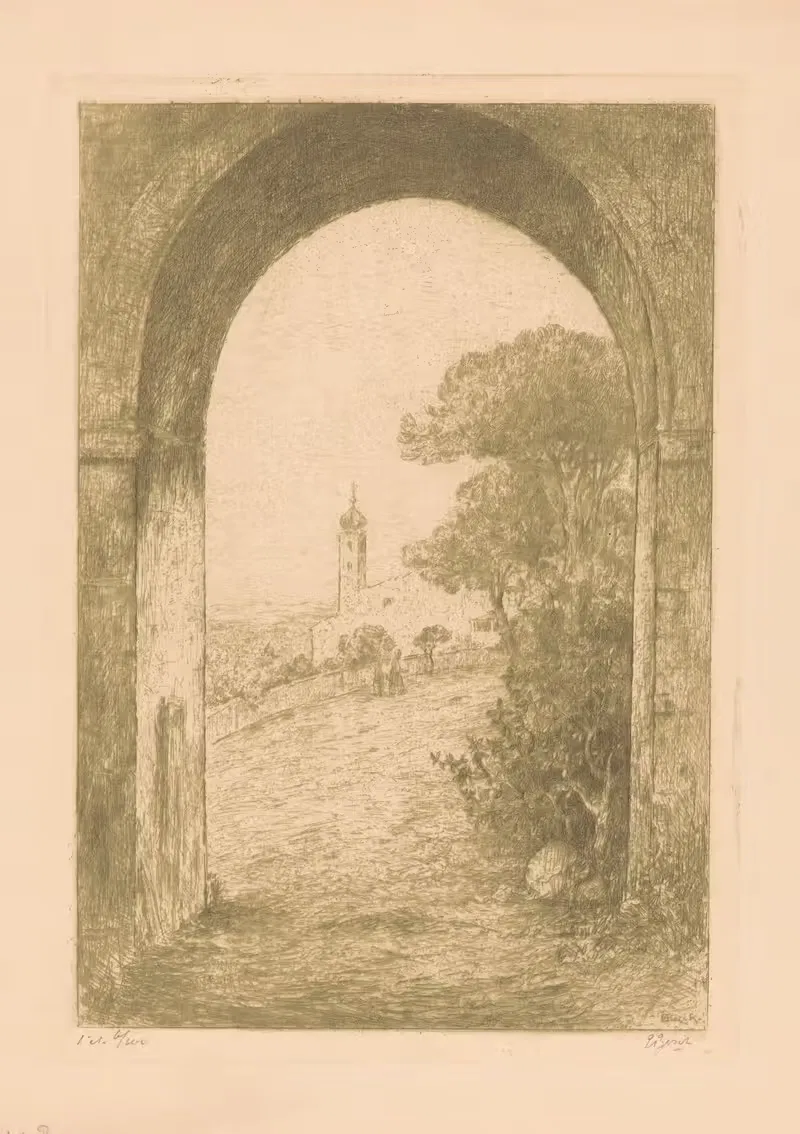 Poort te Rome by Etienne Bosch, 1873-1931 — digital art print download