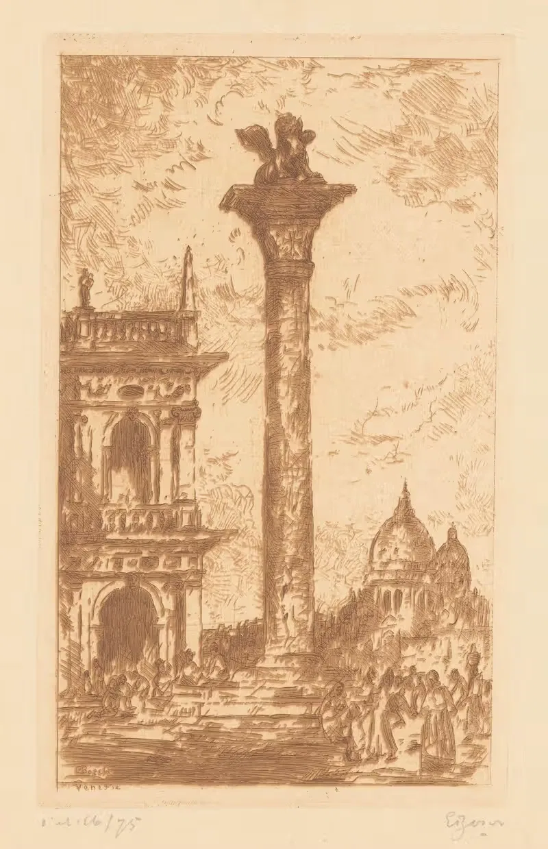 Площадь Сан Марко, Венеция by Этьен Бош, 1873-1931 — digital art print download
