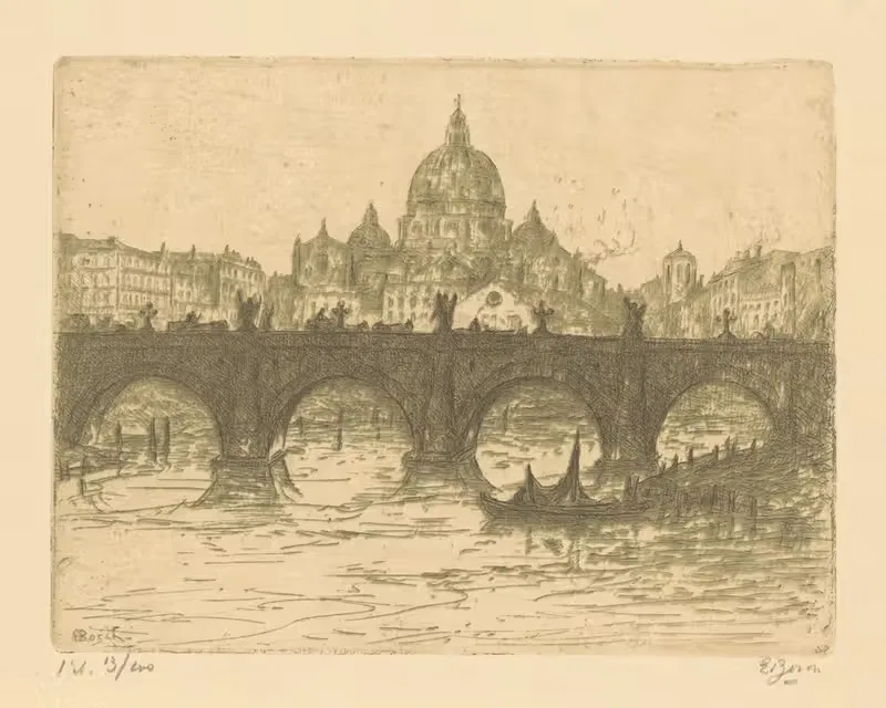 Базилика Святого Петра by Этьен Бош, 1873-1931 — digital art print download