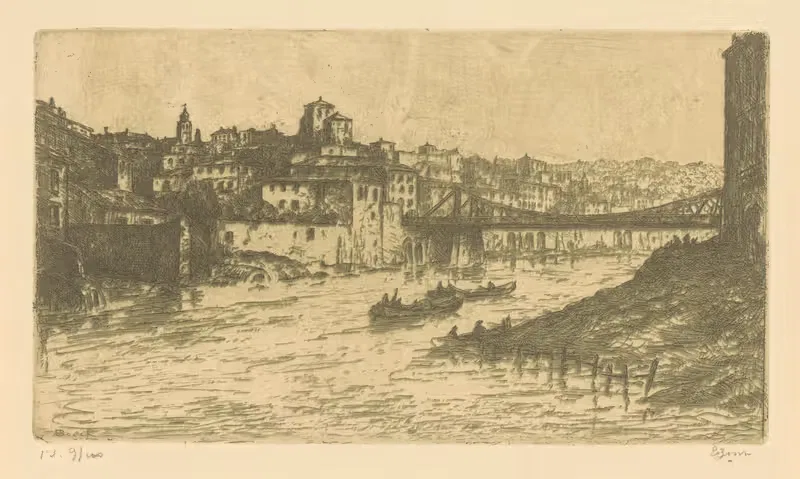 Вид на Рим by Этьен Бош, 1873-1931 — digital art print download