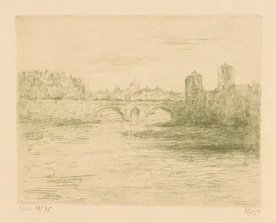 Tiber, Rome by Etienne Bosch, 1873-1931 — digital art print download