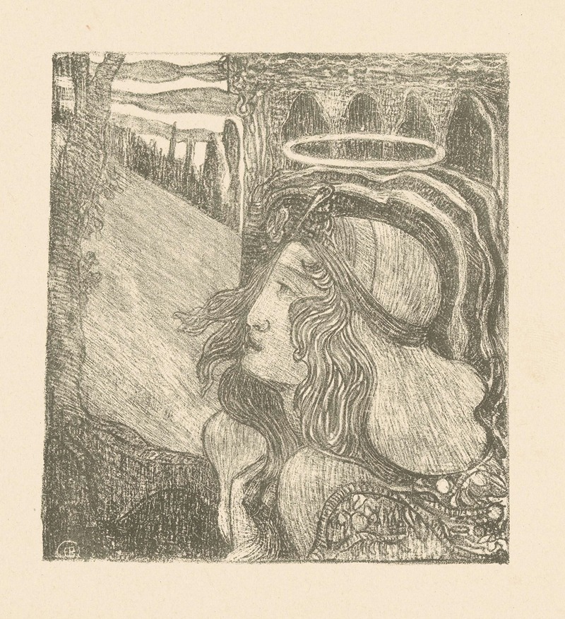 Женщина с нимбом by Этьен Бош, 1873-1931 — digital art print download