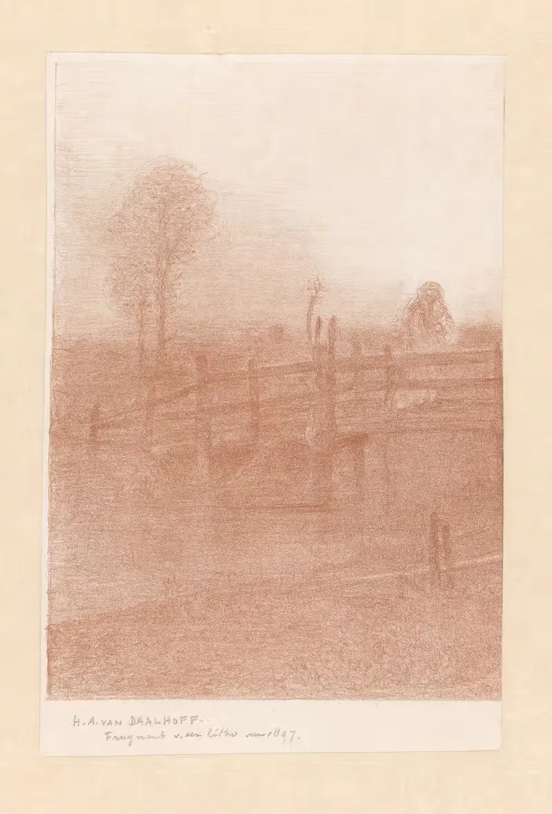 Vrouw op een houten brug — Henri van Daalhoff