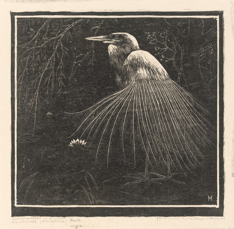 Zilverreiger in de wind by Анри Верстайнен, 1892-1940 — digital art print download