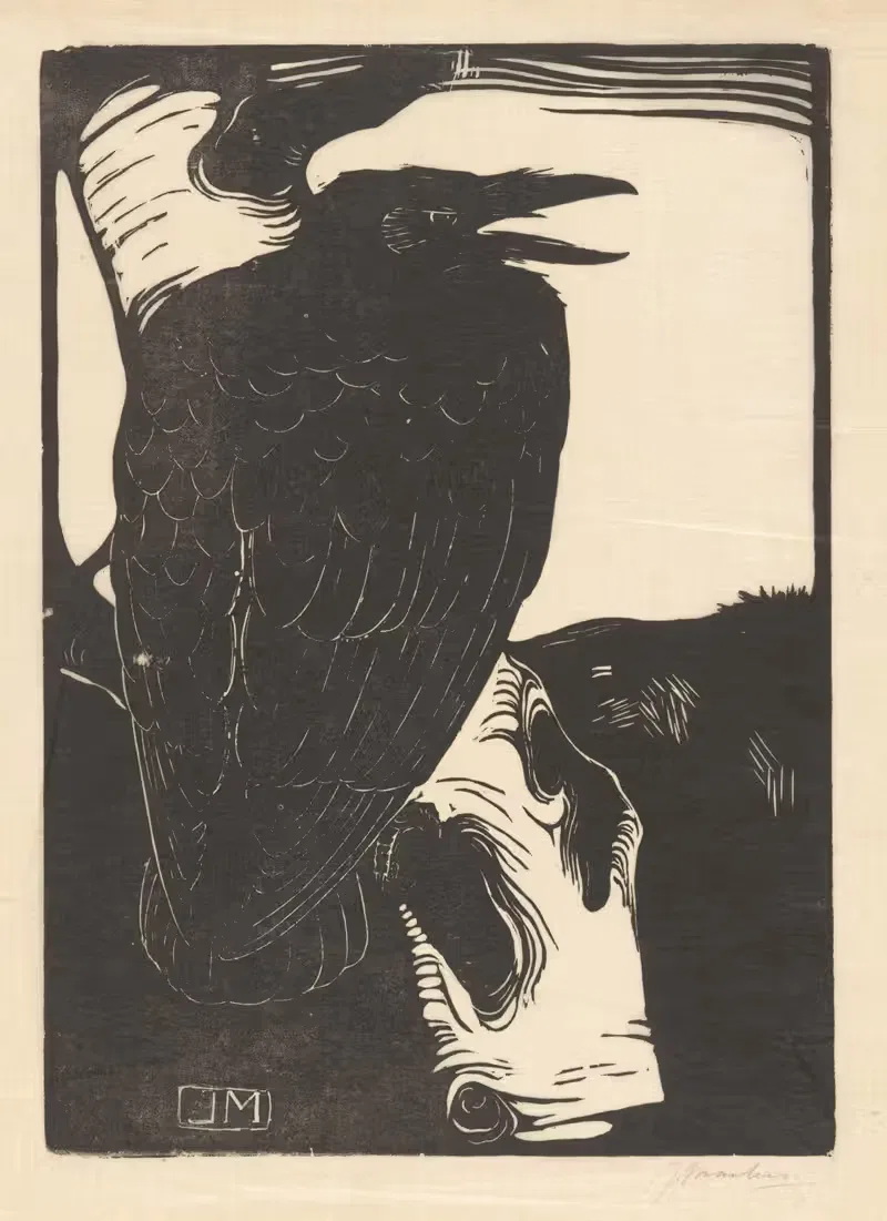 Рафа на березе by Ян Манкес, 1913 — digital art print download