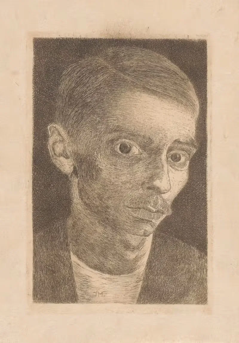 Автопортрет с усами by Ян Манкес, 1915 — digital art print download