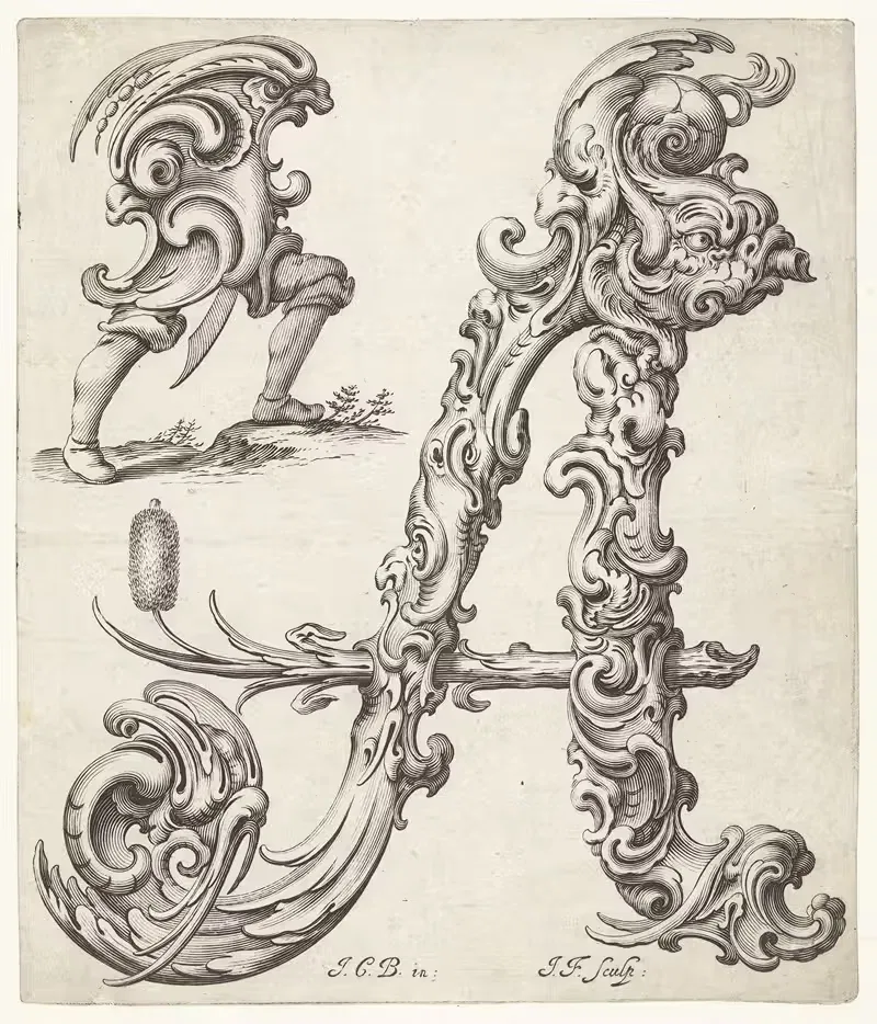 Буква А by Еремия Фалк, 1645-1650 — digital art print download