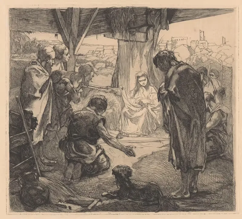 Поклонение пастухов by Иоганнес Иосифус Аартс, 1881-1934 — digital art print download