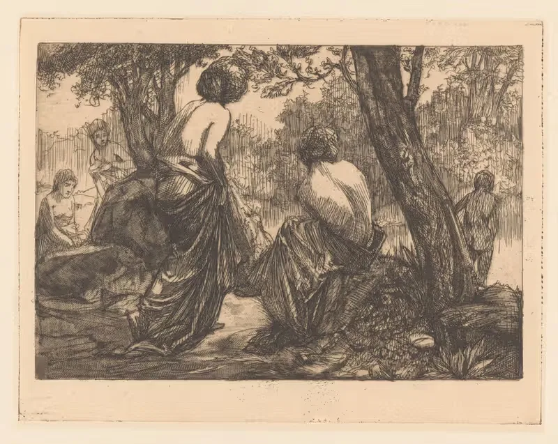 Купающиеся женщины by Иоганнес Иосифус Аартс, 1881-1934 — digital art print download