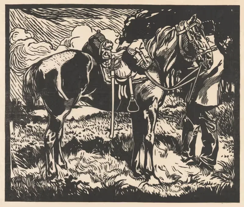 Конь кавалерии by Иоганнес Иосифус Аартс, 1881-1931 — digital art print download