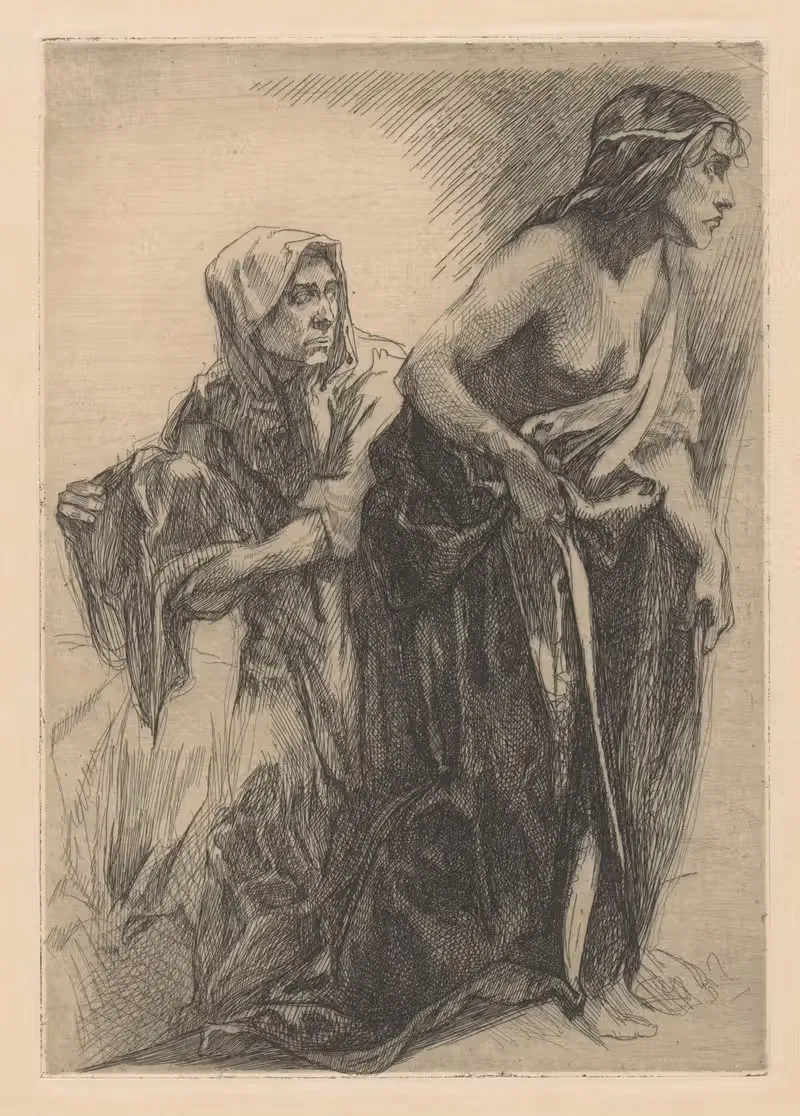 Judith en dienstmaagd met het hoofd van Holofernes — Johannes Josephus Aarts