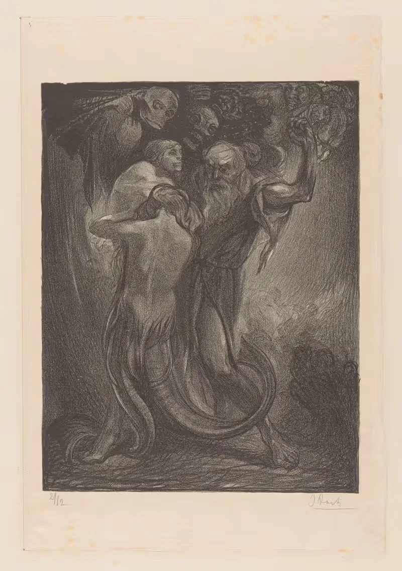 Man in gevecht met demonen — Johannes Josephus Aarts