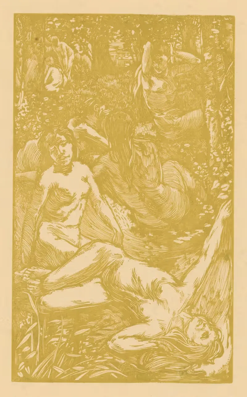 Обнаженные женщины в траве by Иоганнес Иосифус Аартс — digital art print download