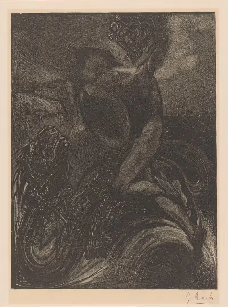 Perseus en het zeemonster by Johannes Josephus Aarts — digital art print download