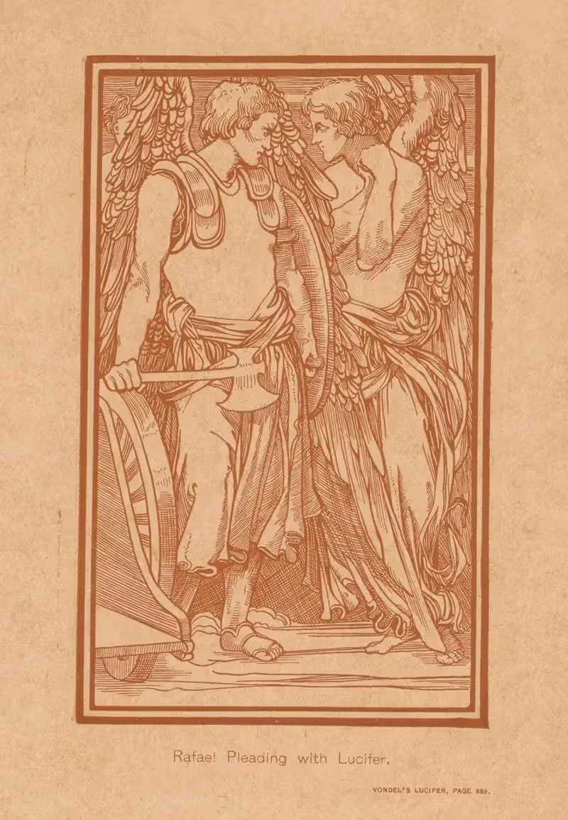Рафаэль, умоляющий Люцифера by Иоганнес Иосифус Аартс, 1898 — digital art print download