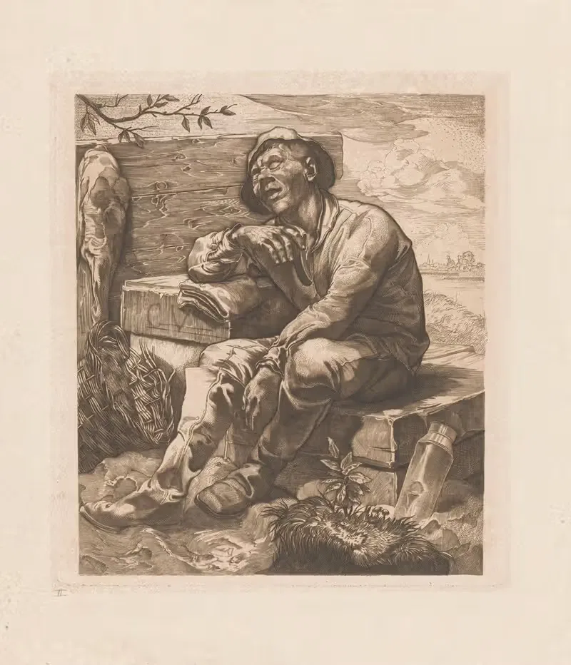 Slapende polderjongen by Johannes Josephus Aarts — digital art print download
