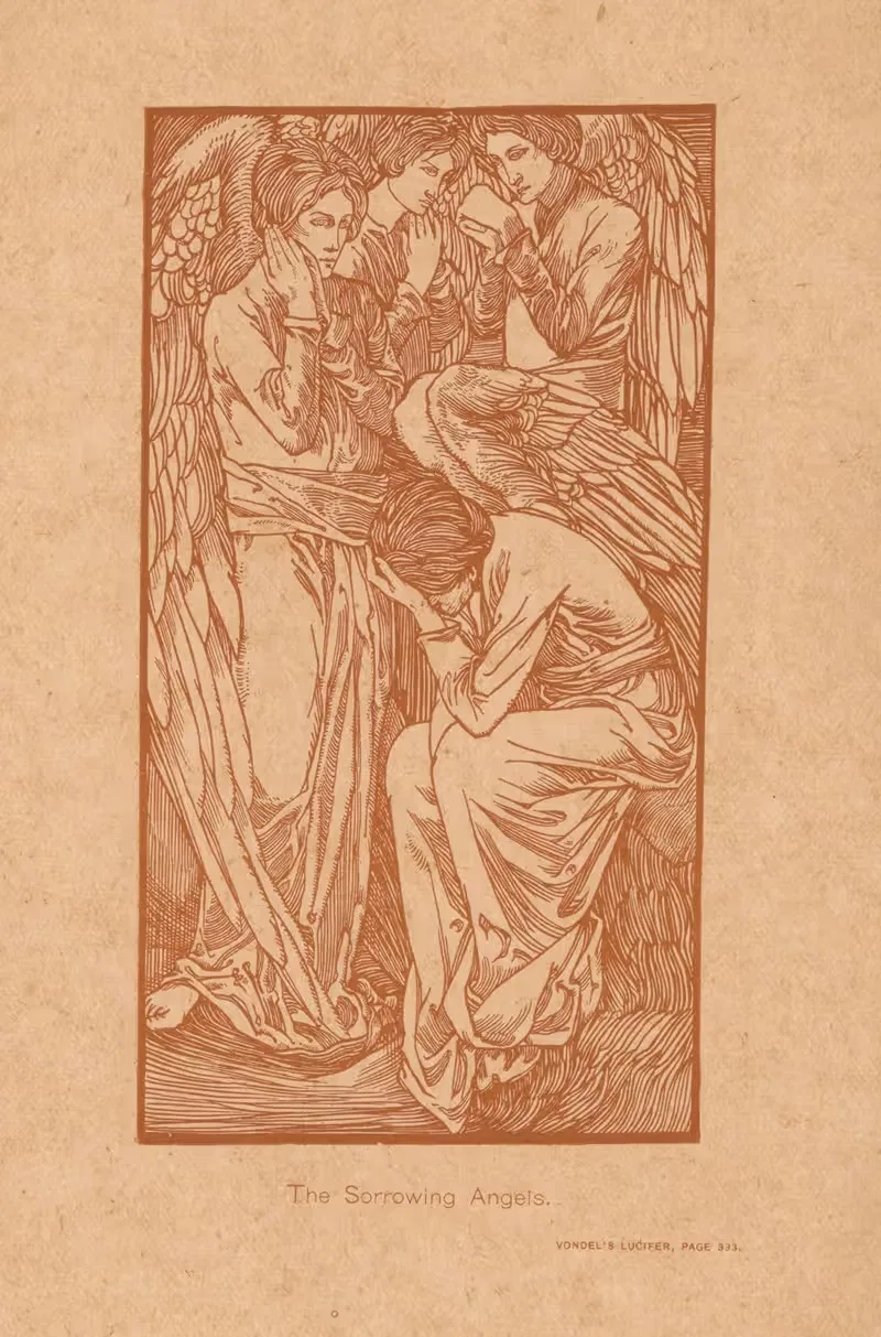 Скорбящие ангелы by Иоганнес Иосифус Аартс, 1898 — digital art print download