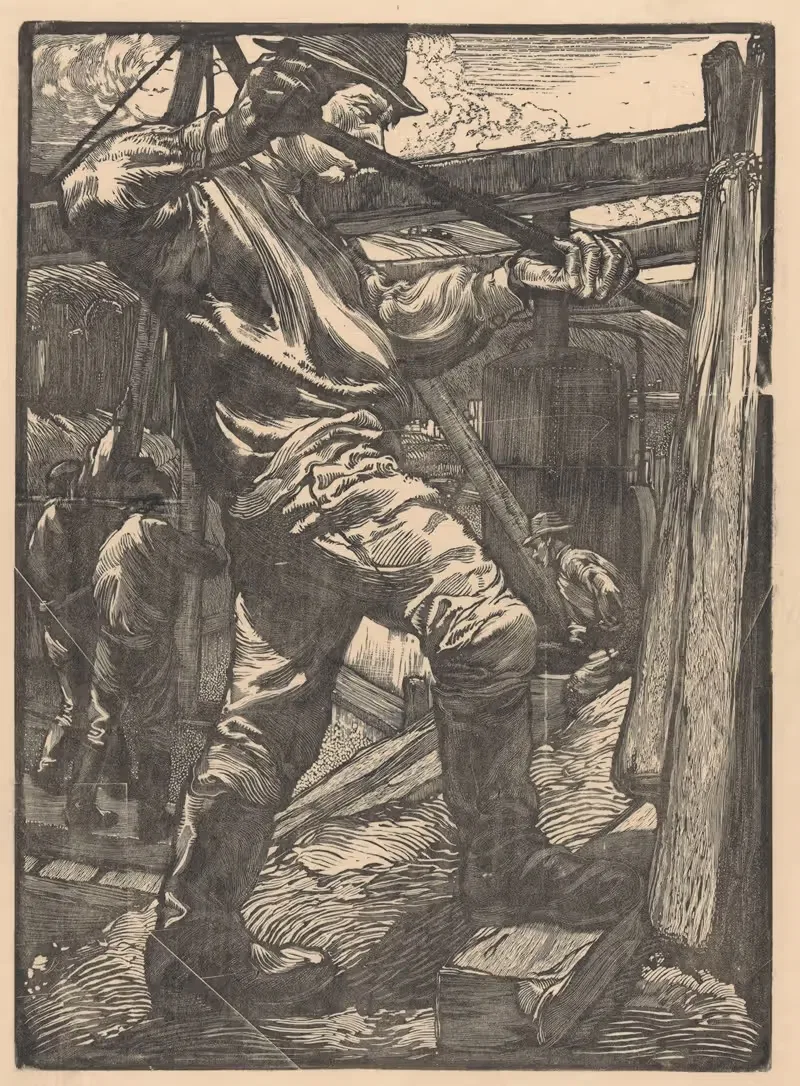 Wrikkende arbeider by Johannes Josephus Aarts — digital art print download