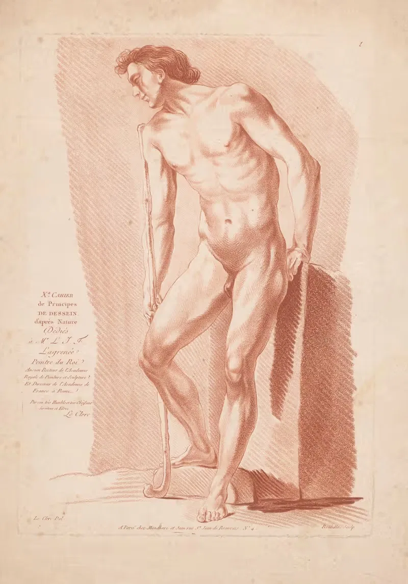 Стоящий мужской ню by Луи-Франсуа Рубильяк, 1749-1849 — digital art print download