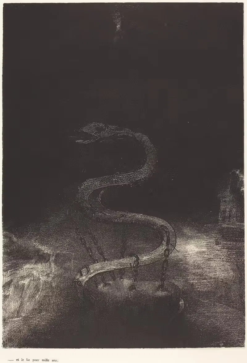 И он связал это на тысячу лет by Одилон Редон, 1899 — digital art print download