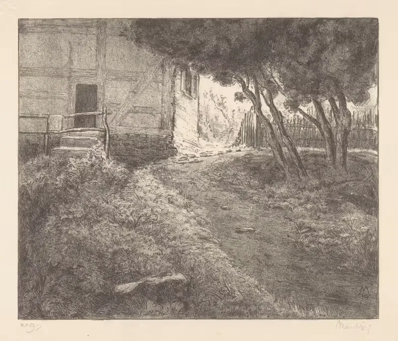 Tuin bij vakwerkhuis — Simon Moulijn