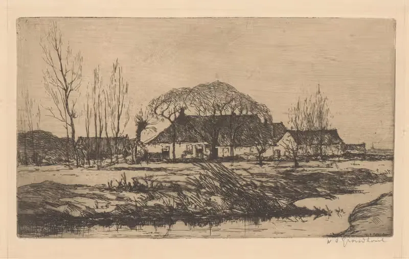 Ферма у канавы by Виллем Адрианус Грондхаут, 1888-1934 — digital art print download