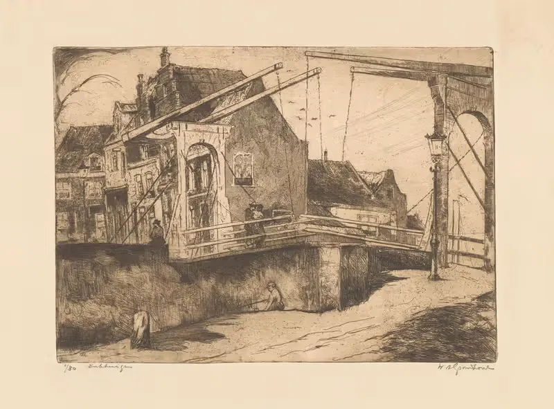 Enkhuizen by Willem Adrianus Grondhout, 1888-1934 — digital art print download
