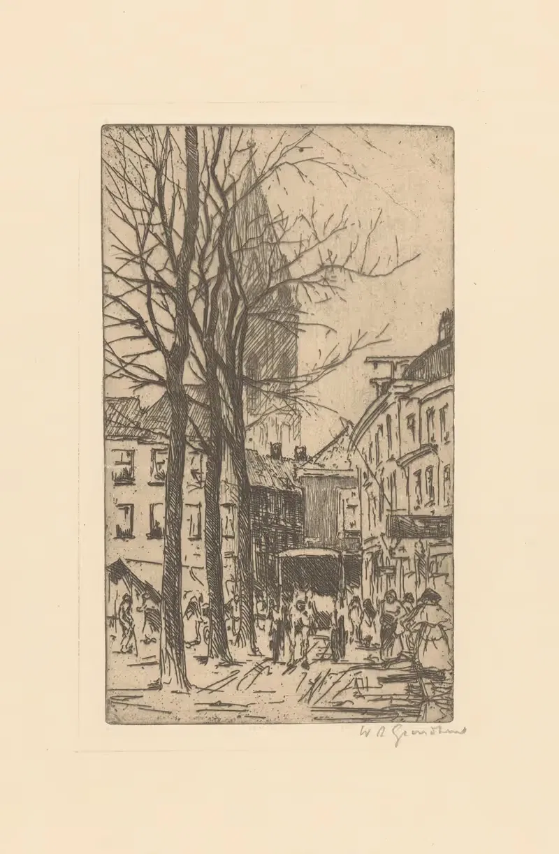 Figuren op straat in Den Haag — Willem Adrianus Grondhout