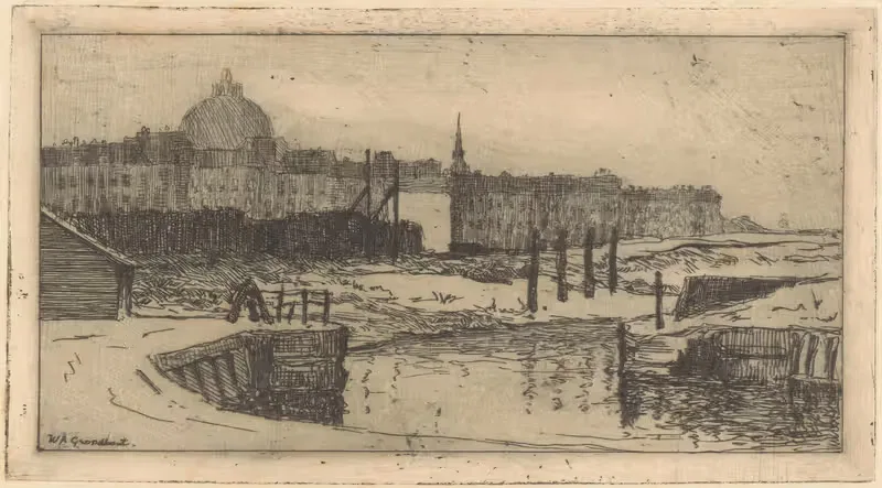 Строительство домов в Гааге by Виллем Адрианус Грондхаут, 1888-1934 — digital art print download