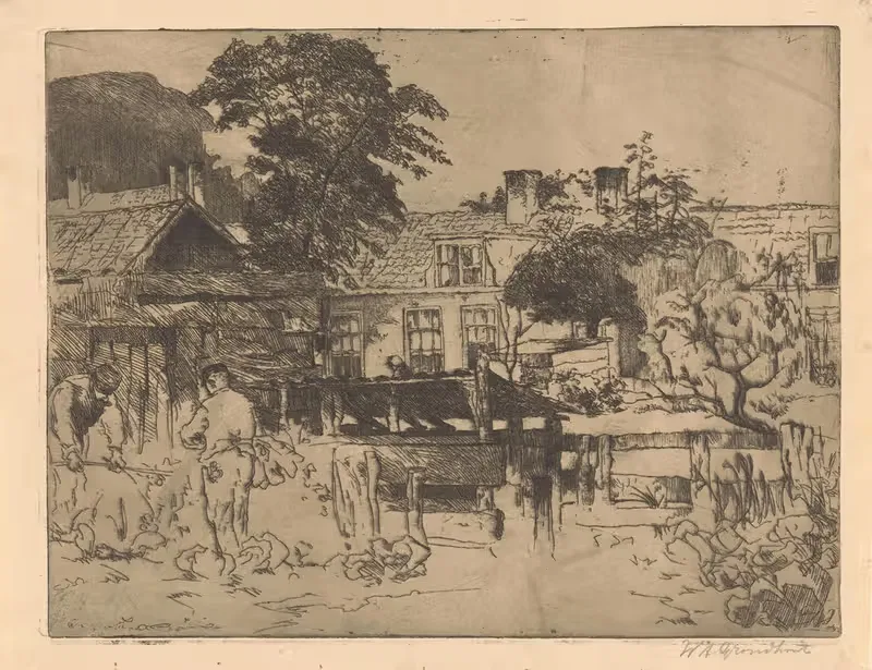 Огород в Ворбурге by Виллем Адрианус Грондхаут, 1915 — digital art print download