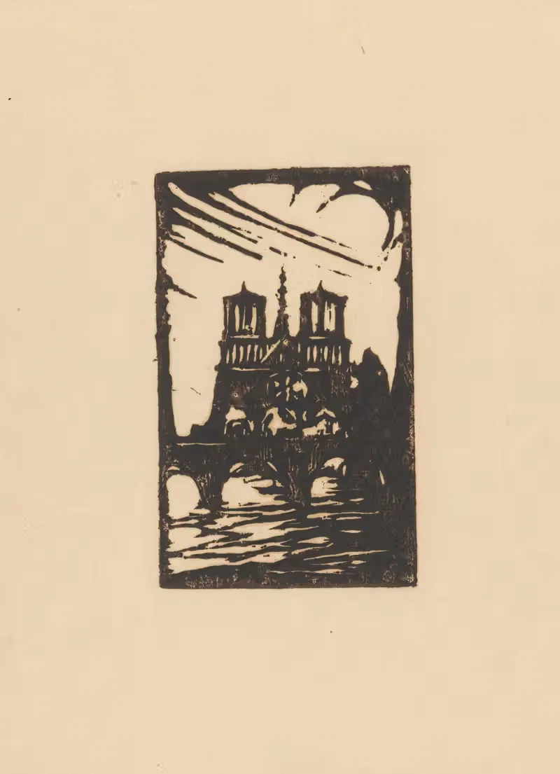 Нотр-Дам в Париже by Виллем Адрианус Грондхаут, 1888-1934 — digital art print download