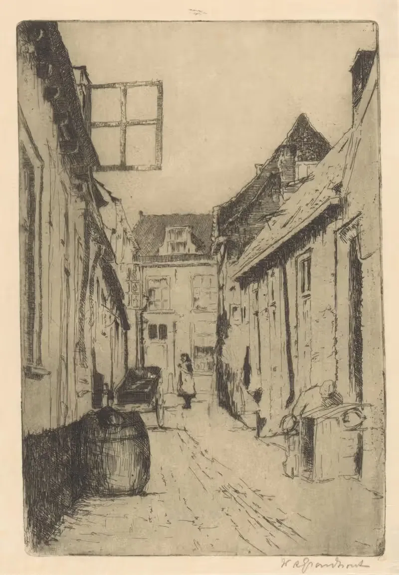 Straatje in Voorburg. — Willem Adrianus Grondhout