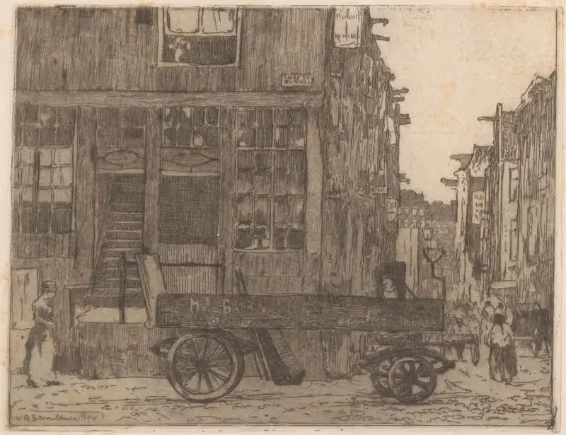 Званенбургвал в Амстердаме by Виллем Адрианус Грондхаут, 1911 — digital art print download