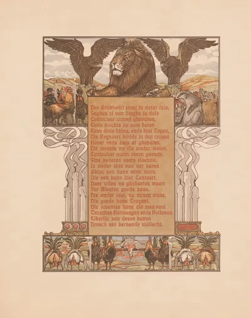 Extinguished candles and lion (Nobel) flanked by eagles — Bernard Willem Wierink