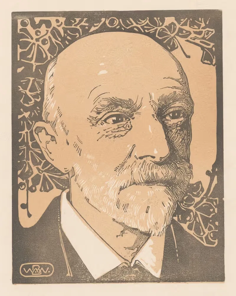 Портрет М.В. ван дер Валька by Бернар Виллем Вейринк, 1917 - 1918 — digital art print download