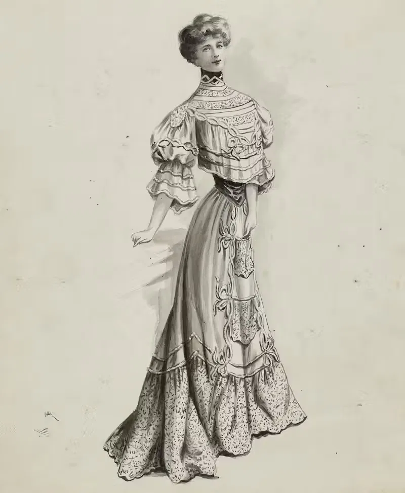 Модный рисунок by Сесиль Кан, 1900-1905 — digital art print download