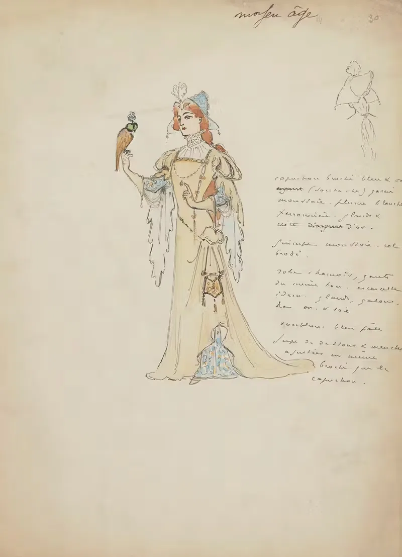 Maquettes de costumes en M — Charles Bétout