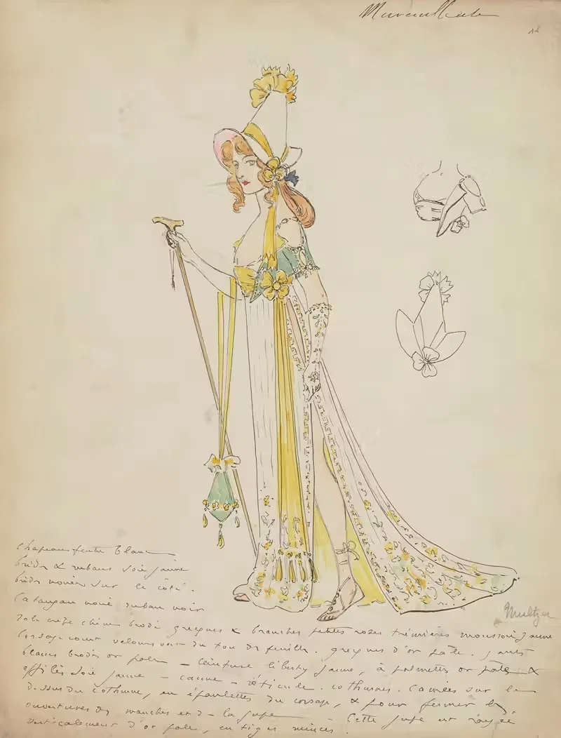 Maquettes de costumes en M — Charles Bétout