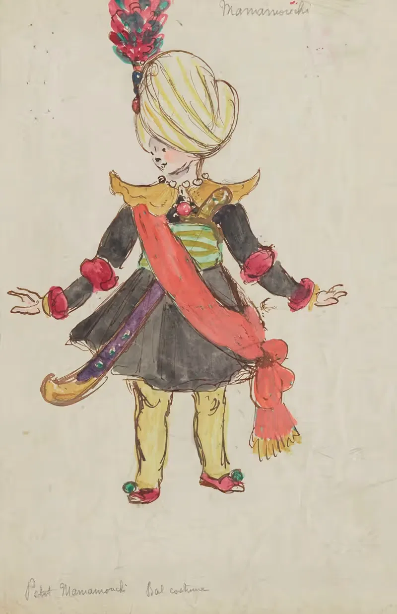 Maquettes de costumes en M — Charles Bétout