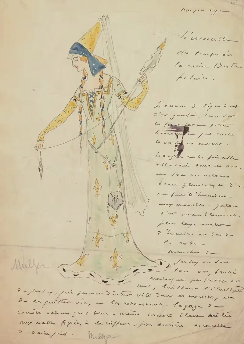 Maquettes de costumes en M — Charles Bétout