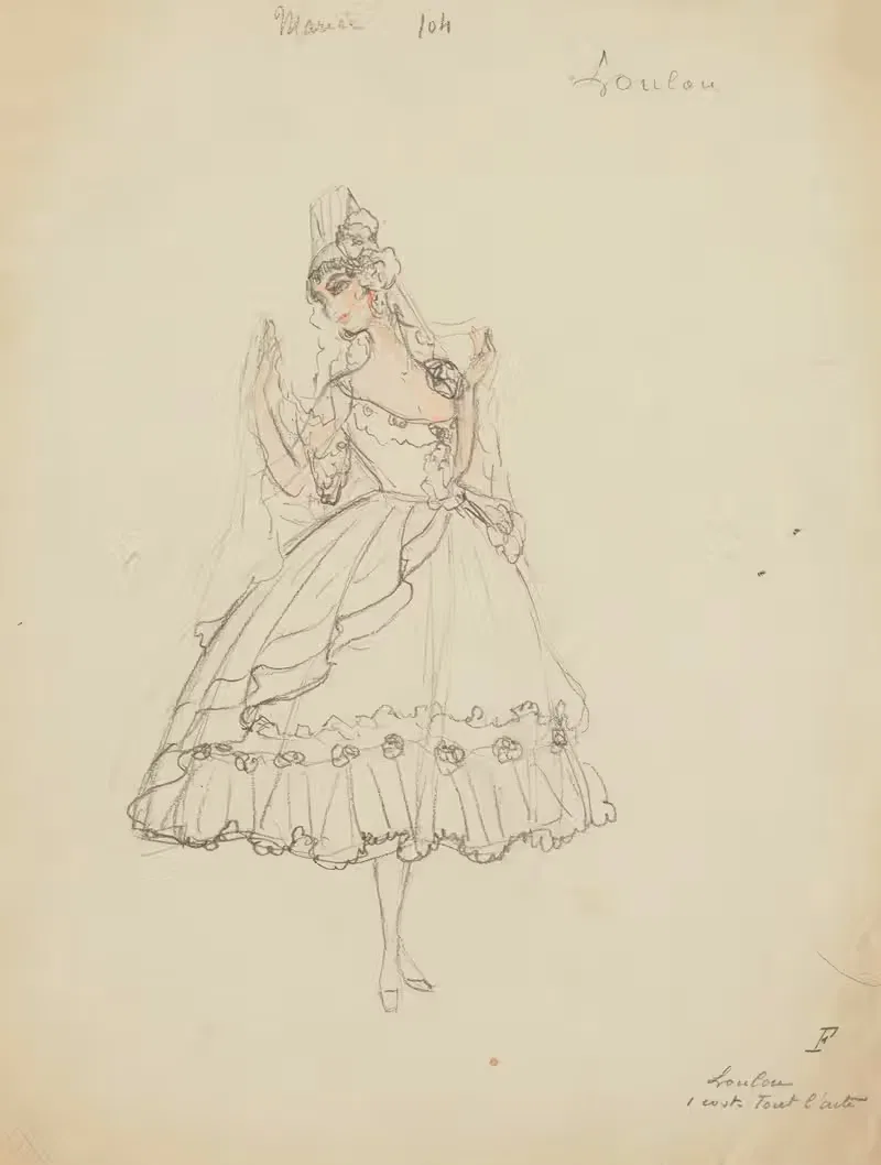 Maquettes de costumes en M — Charles Bétout