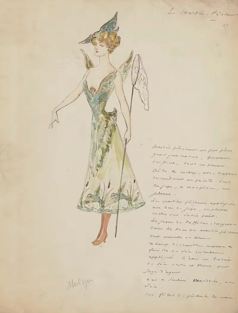 Maquettes de costumes en M — Charles Bétout