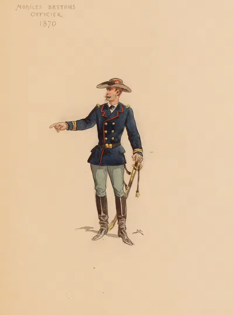 Бретонские мобильные, офицер, 1870 — Дранер