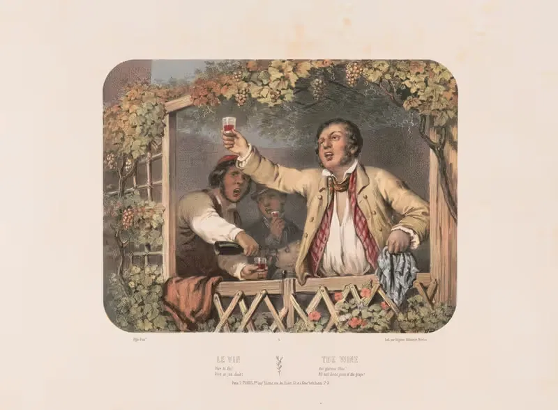 Le vin. The wine by Edmé Jean Pigal — digital art print download
