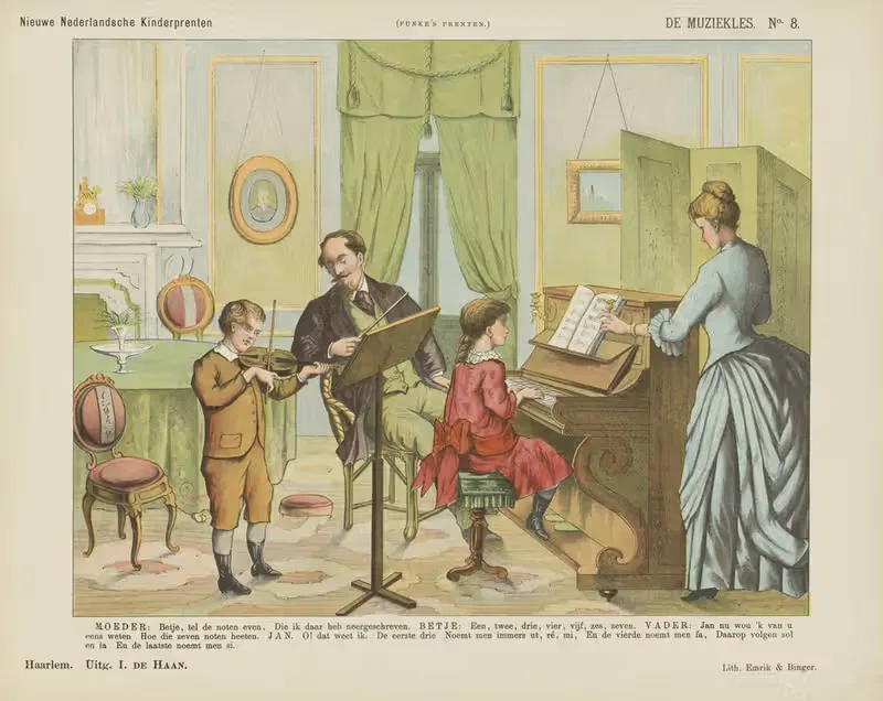 De muziekles by Emrik & Binger, 1875-1919 — digital art print download